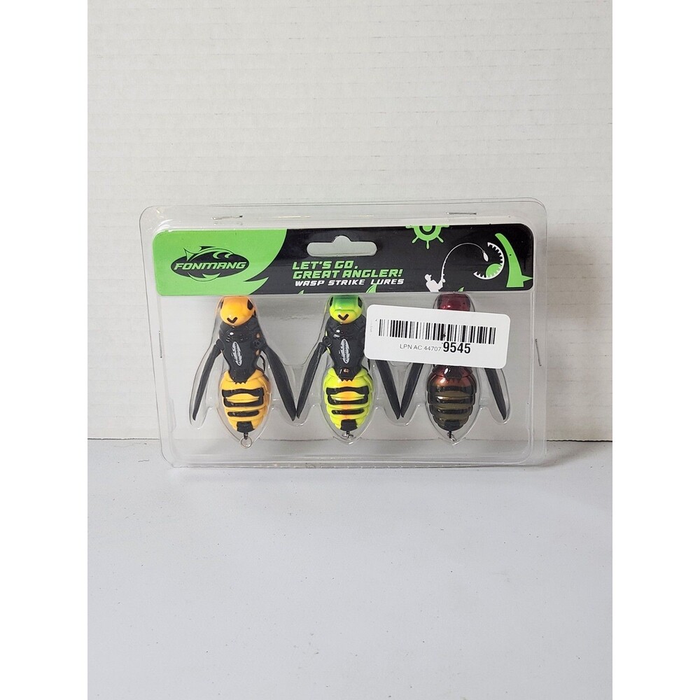 FONMANG 3-Piece Topwater Fishing Lures for Bass, Walleye, Pike